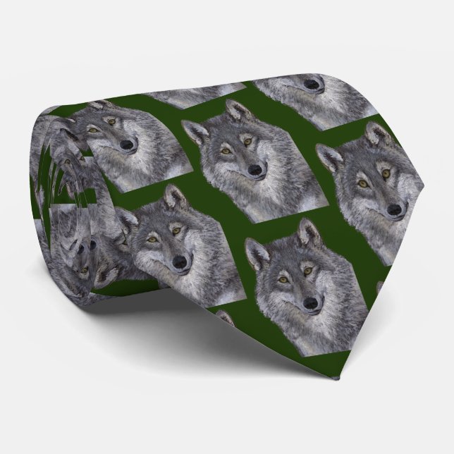 Gray Wolf Krawatte (Gerollt)