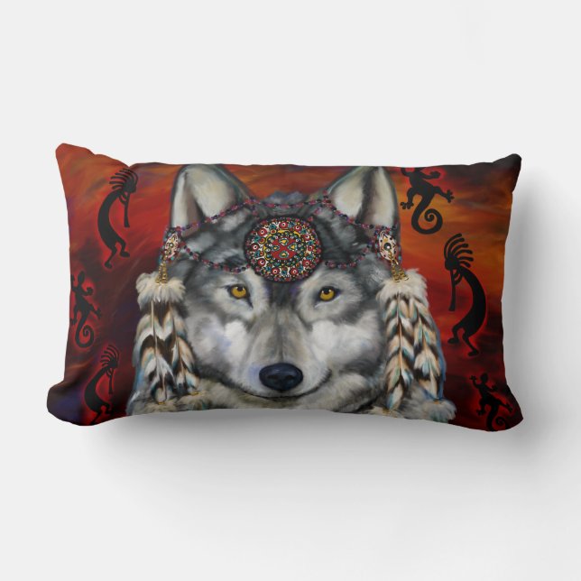 Gray Wolf Lendenkissen (Vorderseite)