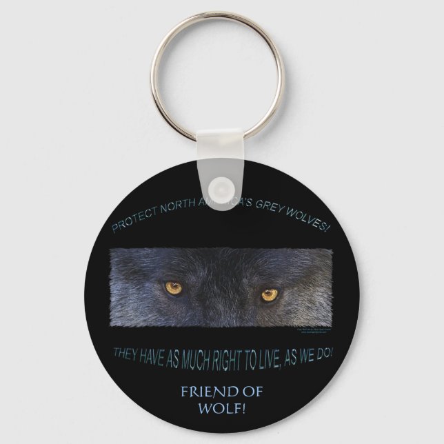 GRAY WOLF Recht auf Live Key Chain Schlüsselanhänger (Vorderseite)