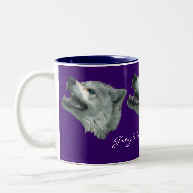 GRAY WOLF SUPPORTER Wildlife Gift Tasse (Links)