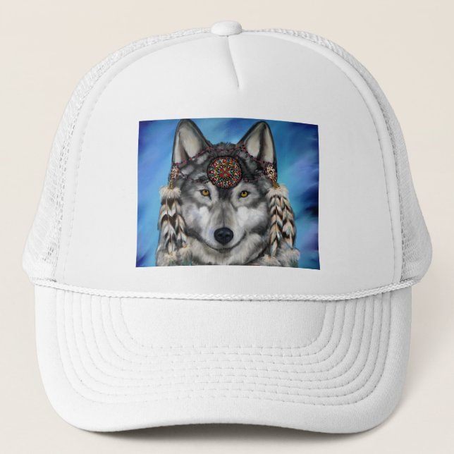 Gray Wolf Truckerkappe (Vorderseite)