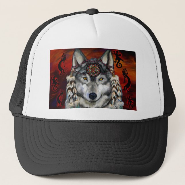 Gray Wolf Truckerkappe (Vorderseite)