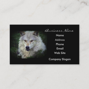 Gray Wolf Wildlife and Nature Design Visitenkarte
