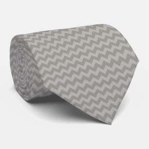 Gray Zigzag, grau Zickzack, geometrisches Muster Krawatte