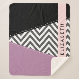 Gray Zigzag, grau Zickzack, Lila, Ihr Name Sherpadecke