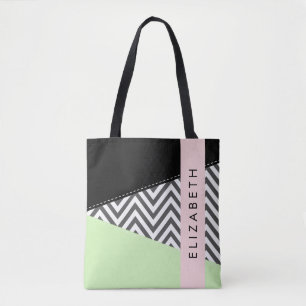 Gray Zigzag, grau Zickzack, Mint, Ihr Name