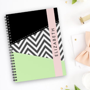 Gray Zigzag, grau Zickzack, Mint, Ihr Name Planer