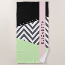 Gray Zigzag, grau Zickzack, Mint, Ihr Name