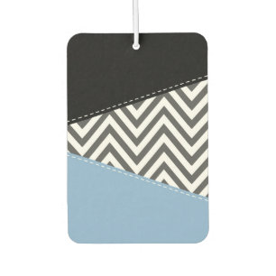 Gray Zigzag, grau Zickzack, Zigzag Muster, blau Autolufterfrischer