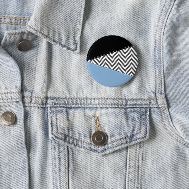 Gray Zigzag, grau Zickzack, Zigzag Muster, blau Button (Beispiel)