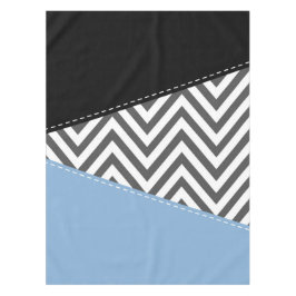 Gray Zigzag, grau Zickzack, Zigzag Muster, blau Tischdecke