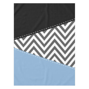 Gray Zigzag, grau Zickzack, Zigzag Muster, blau Tischdecke