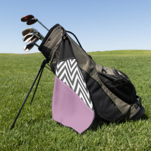 Gray Zigzag, grau Zickzack, Zigzag Muster, Lila Golfhandtuch