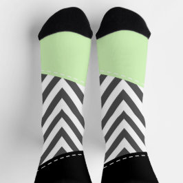 Gray Zigzag, grau Zickzack, Zigzag Muster, Minze Socken