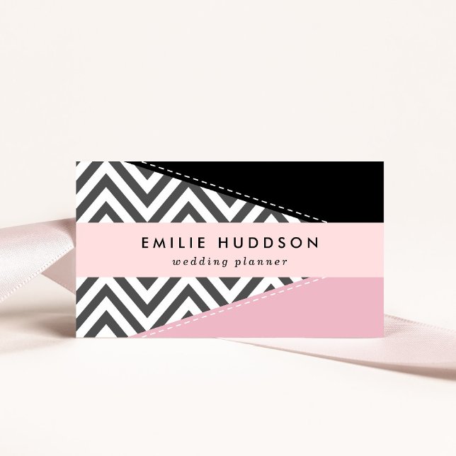 Gray Zigzag, Gray Chevron, Zigzag Pattern, Pink Visitenkarte (Von Creator hochgeladen)