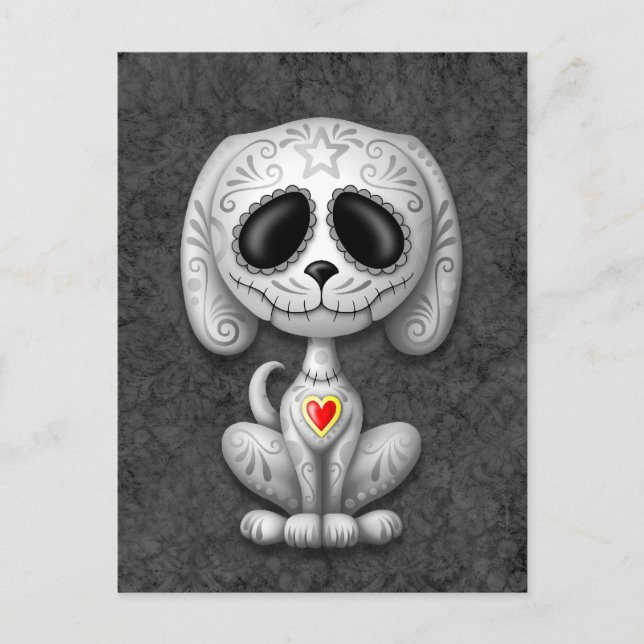 Gray Zombie Sugar Puppy Postkarte (Vorderseite)