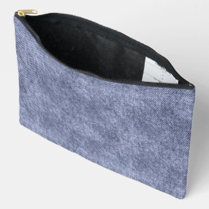 Grayish Blue Denim Pattern Zubehörtasche
