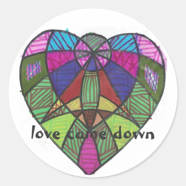 Grayland Daisy Green Heart Sticker (Vorderseite)