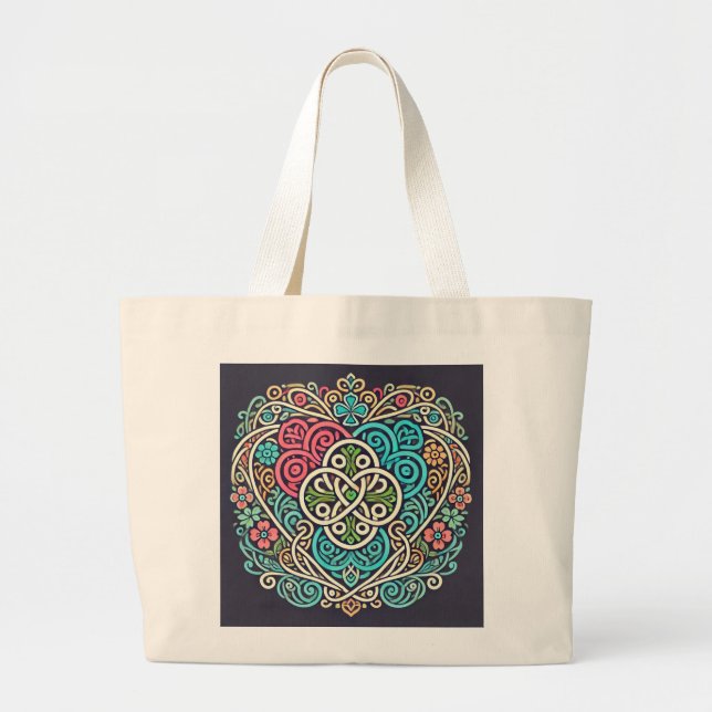 Gray's Celtic Heart Jumbo Stoffbeutel (Vorne)