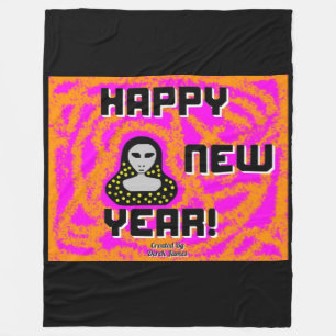 Grays New Year will Large Fleece Blanket