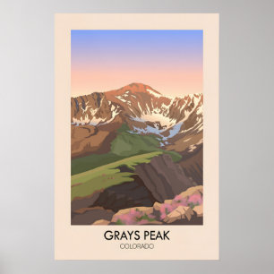 Grays Peak Colorado USA Reiseplakat Poster