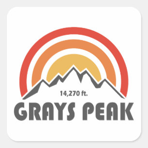 Grays Peak Quadratischer Aufkleber