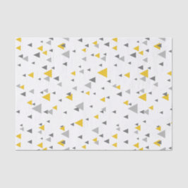 Grays & Yellow Random Dreiecke Modernes Muster Seidenpapier