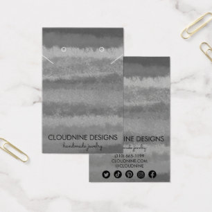 Grayscale Earring Necklace Juwelier Display Card