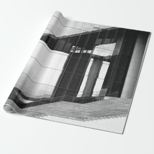 GRAYSCALE FOTO DER MENSCHEN AUF KONKRETEN PAVEMEN GESCHENKPAPIER