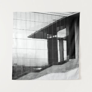 GRAYSCALE FOTO DER MENSCHEN AUF KONKRETEN PAVEMEN WANDTEPPICH
