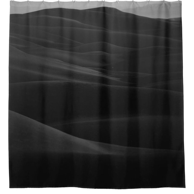 GRAYSCALE FOTO VON DESERT DUSCHVORHANG (Vorderseite)