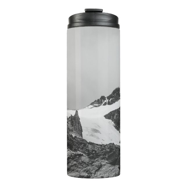 GRAYSCALE FOTOGRAFIE DES SCHNEEBERGES THERMOSBECHER (Vorderseite)