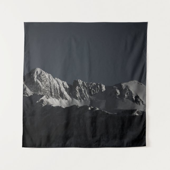 GRAYSCALE FOTOGRAFIE DES SCHNEEBERGS WANDTEPPICH (Vorderseite)