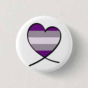Graysexual Stolz-Herz Button