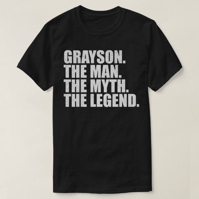 Grayson Grayson Name Grayson Vorname T-Shirt (Design vorne)