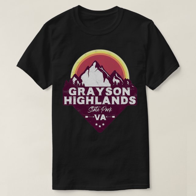 Grayson Highlands State Park Virginia VA Forest Ou T-Shirt (Design vorne)