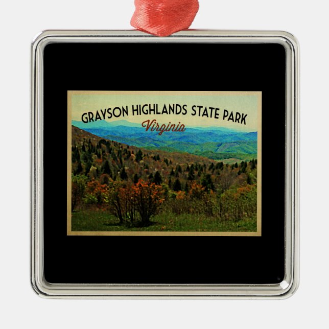 Grayson Highlands Virginia Ornament Aus Metall (Vorne)