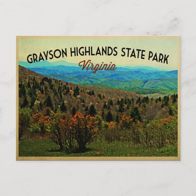 Grayson Highlands Virginia Postkarte (Vorderseite)