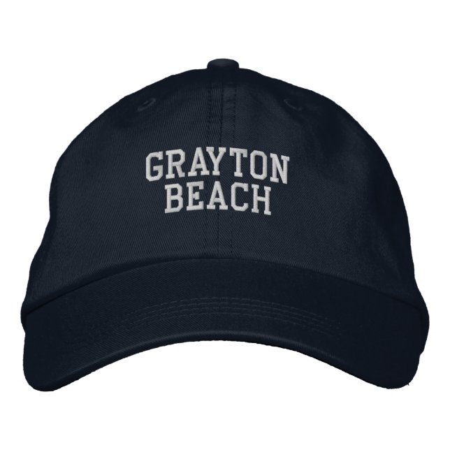 Grayton Beach Florida bestickt Baseballhut Bestickte Baseballkappe (Vorderseite)