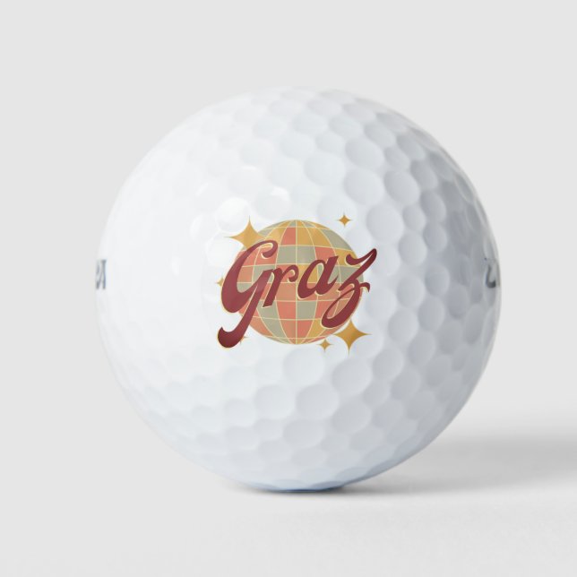 Graz Austria Retro Golfclub Golfball (Vorderseite)