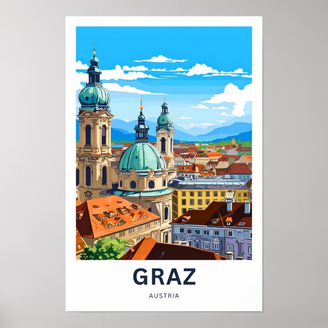 Graz Austria Travel Print Poster (Vorne)
