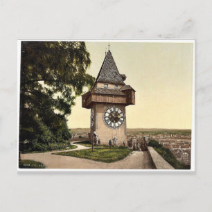 Graz, die Uhr, Steiermark, Österreich-Ungarn klass Postkarte