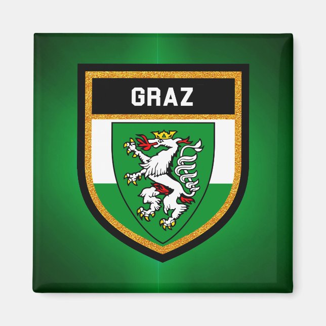 Graz Flag Magnet (Vorne)