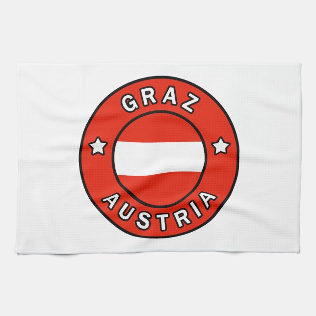 Graz Österreich Geschirrtuch (Horizontal)