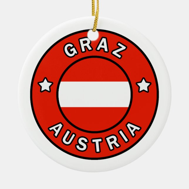 Graz Österreich Keramik Ornament (Vorne)