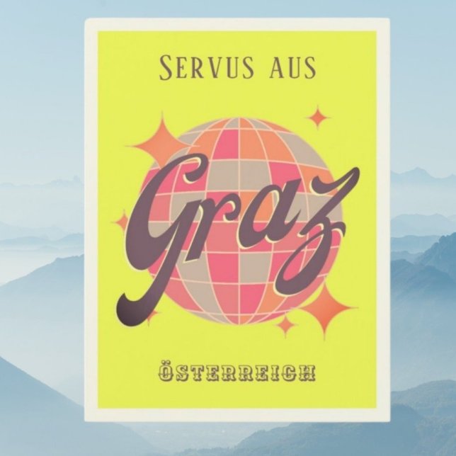 Graz Österreich Neon Disco Postcard Postkarte (Von Creator hochgeladen)