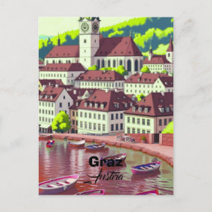 Graz Österreich Reise Postkarten Kunst