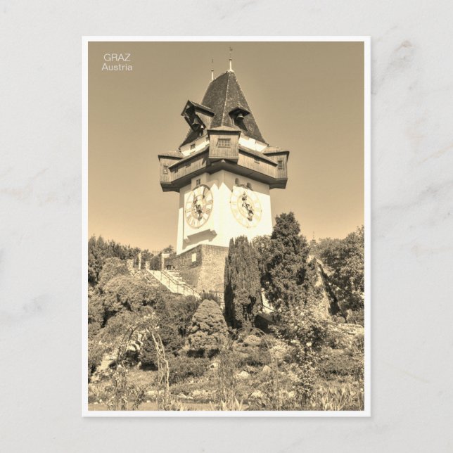 Graz Österreich Retro Vintage travel Postkarte (Vorderseite)