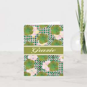 Grazia-Italiener danken Ihnen mit freiem Raum nach Dankeskarte