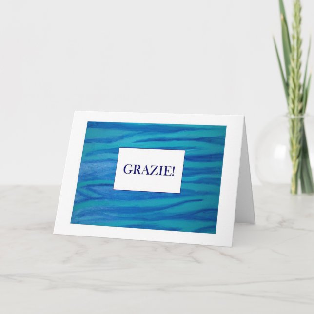 Grazie danken Ihnen in Italiano Karte (Vorderseite)